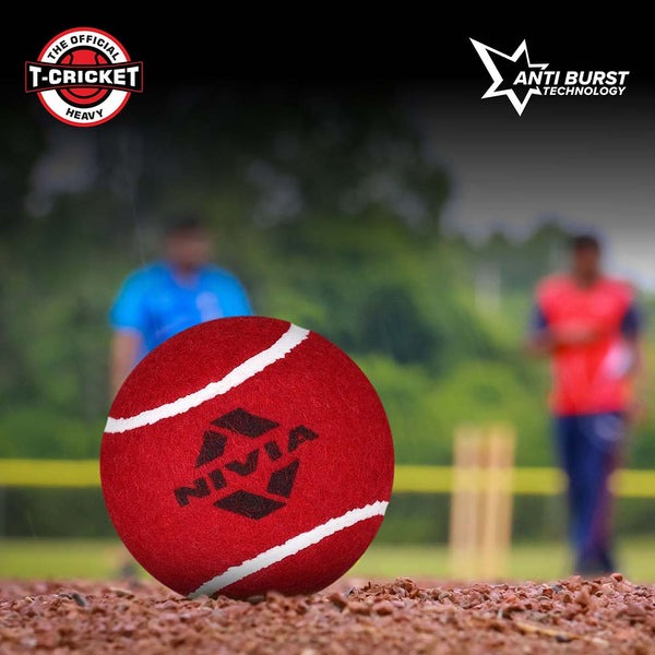 Nivia Heavy Red / Yellow Cricket Tennis Ball