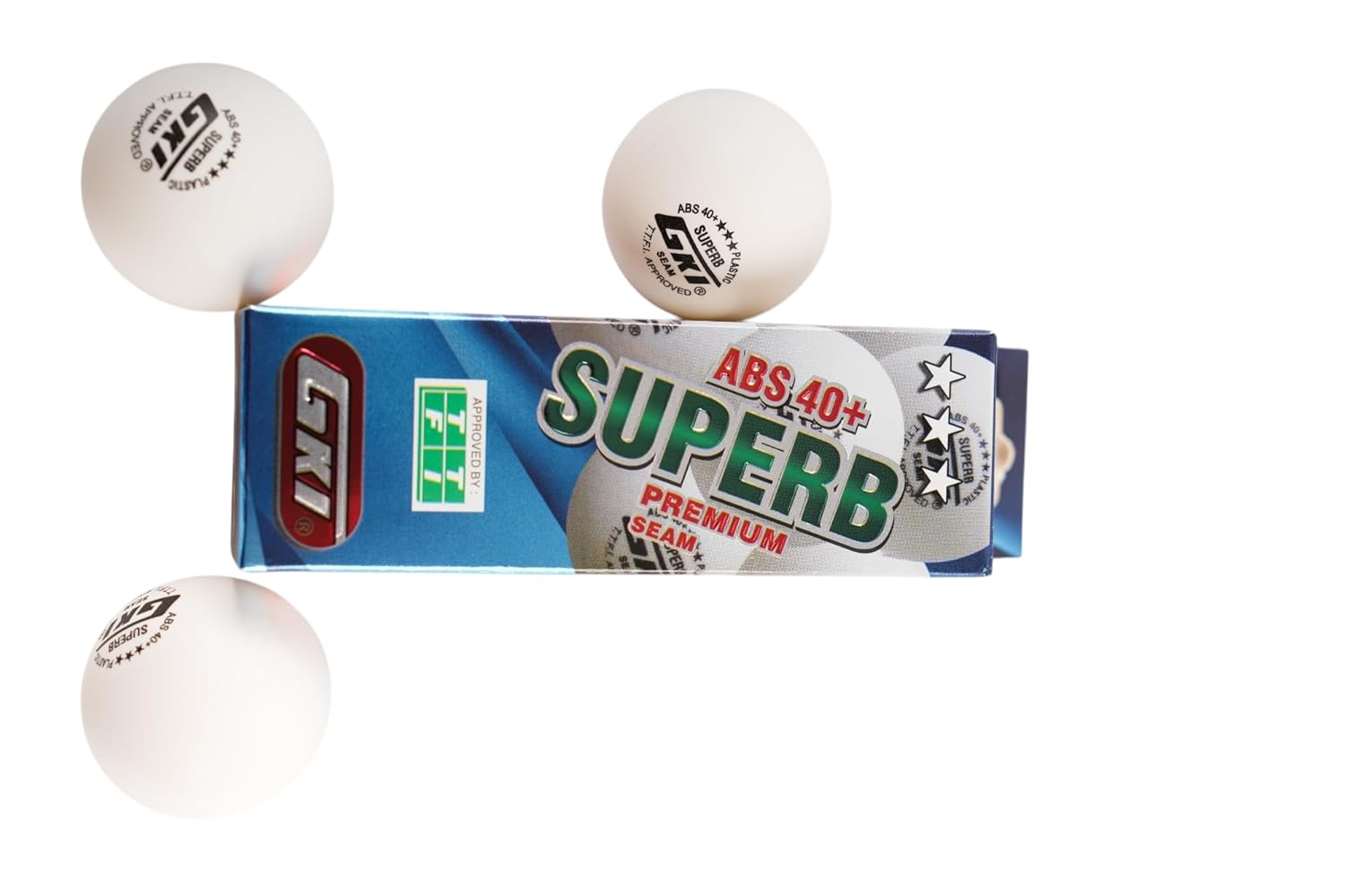 GKI Plastic Superb Table Tennis Balls Pack of 3