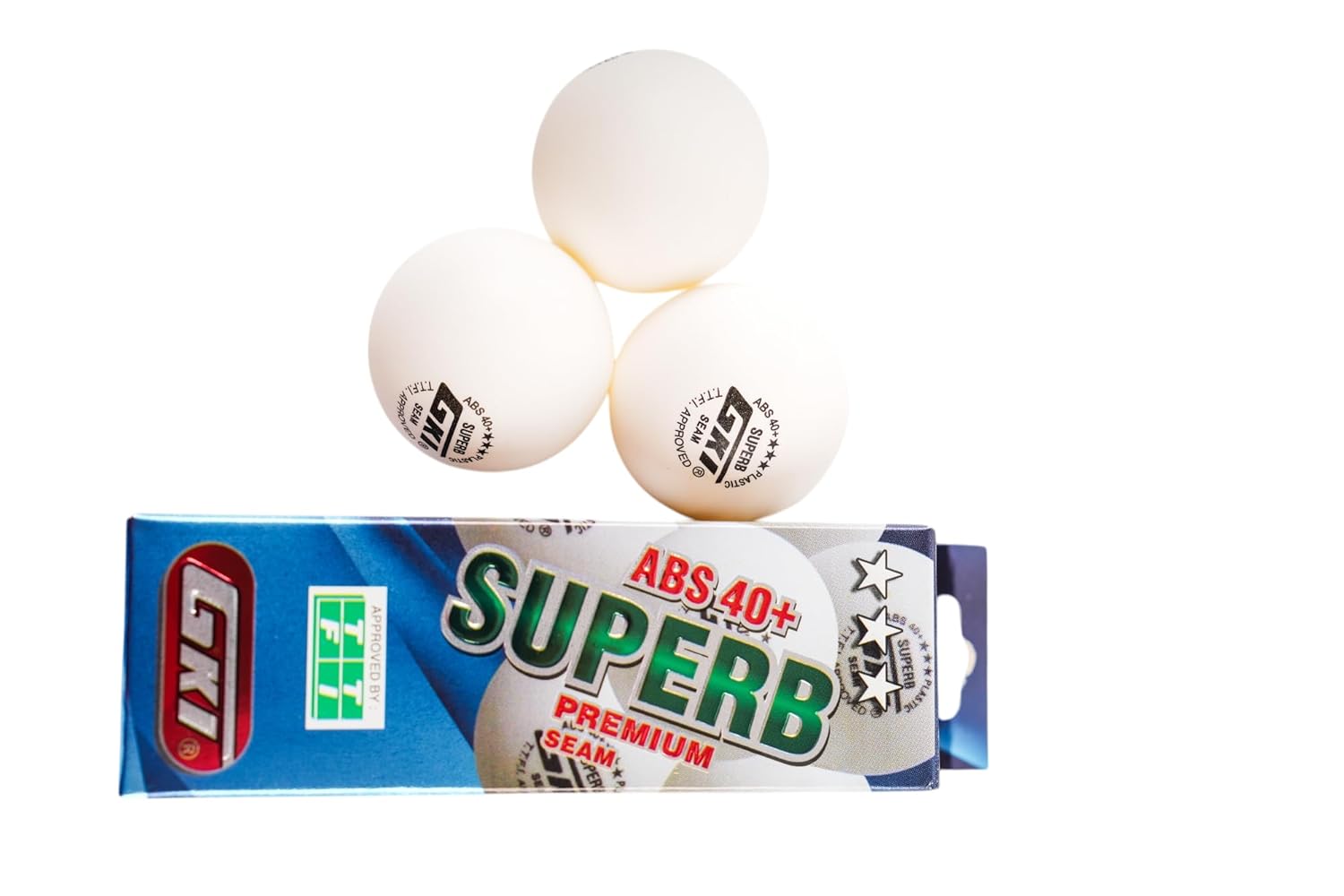 GKI Plastic Superb Table Tennis Balls Pack of 3