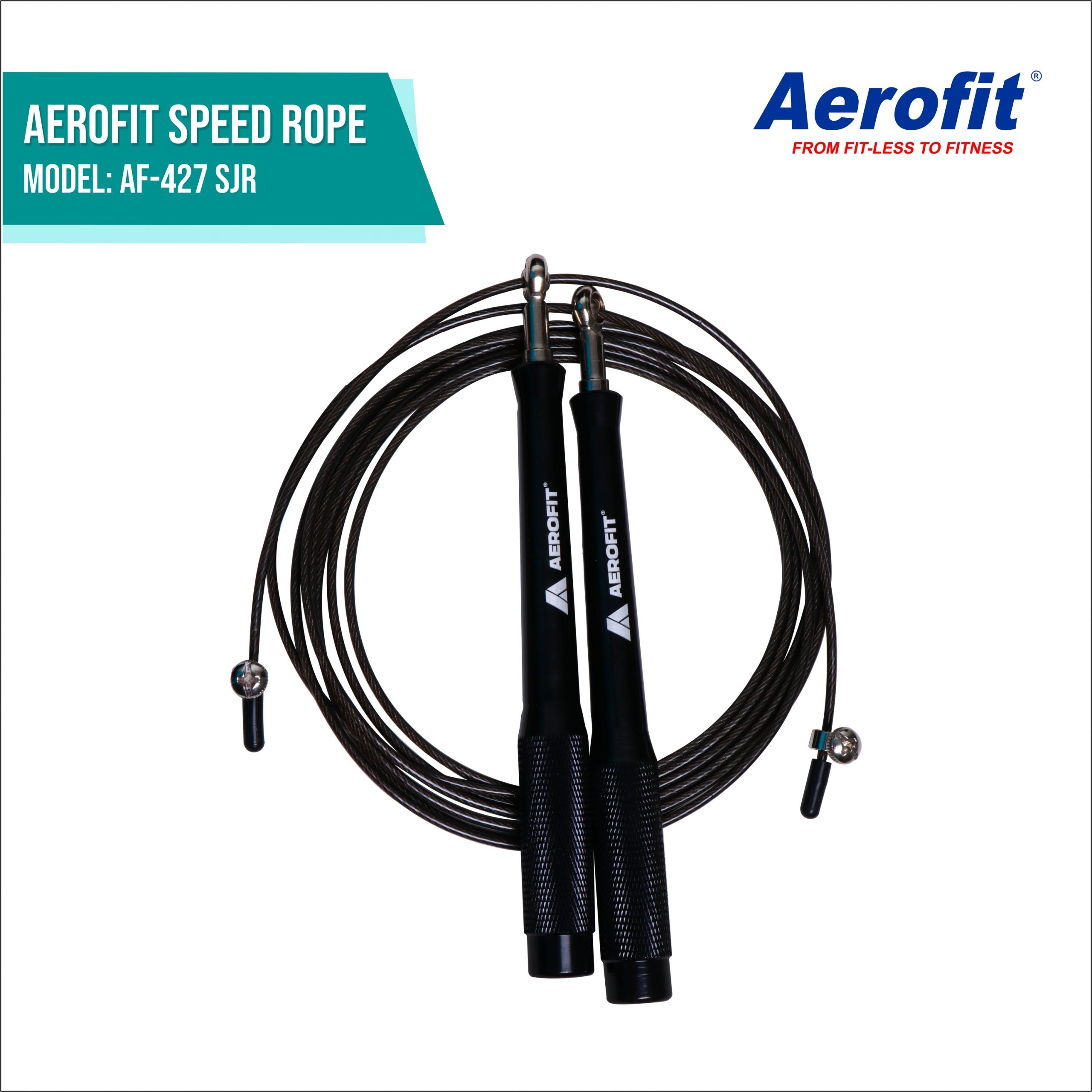 AF-427SJR Speed Jumping Rope – Black