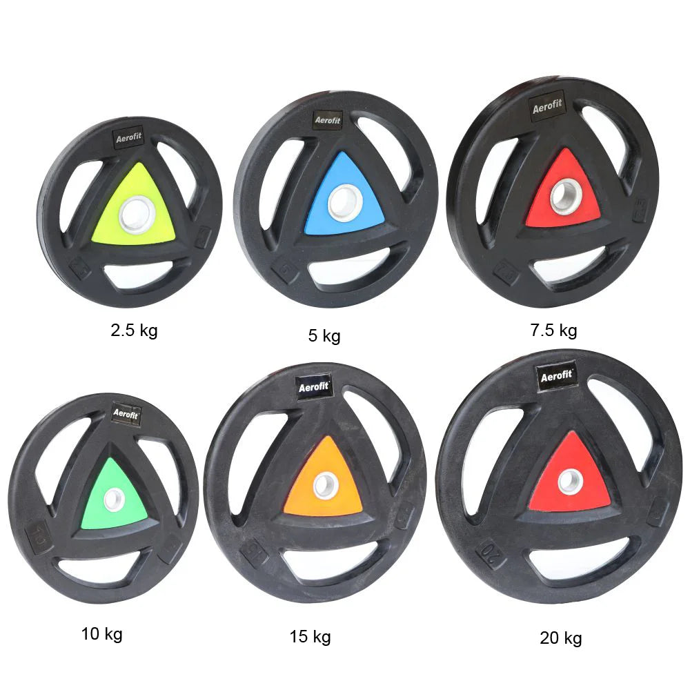 Aerofit Triangle Design Rubber Plates (28MM)