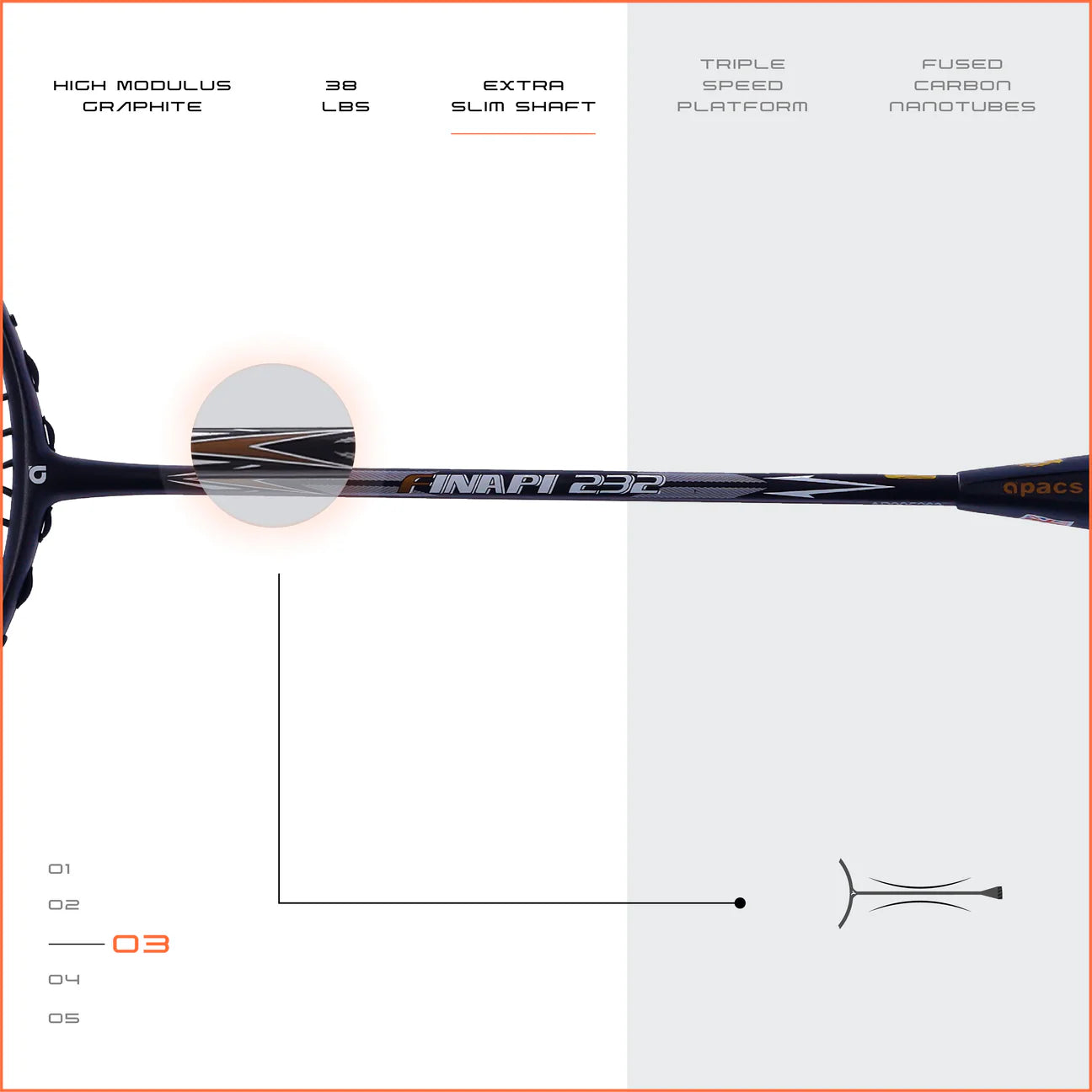 Apacs Finapi 232 Badminton Racket