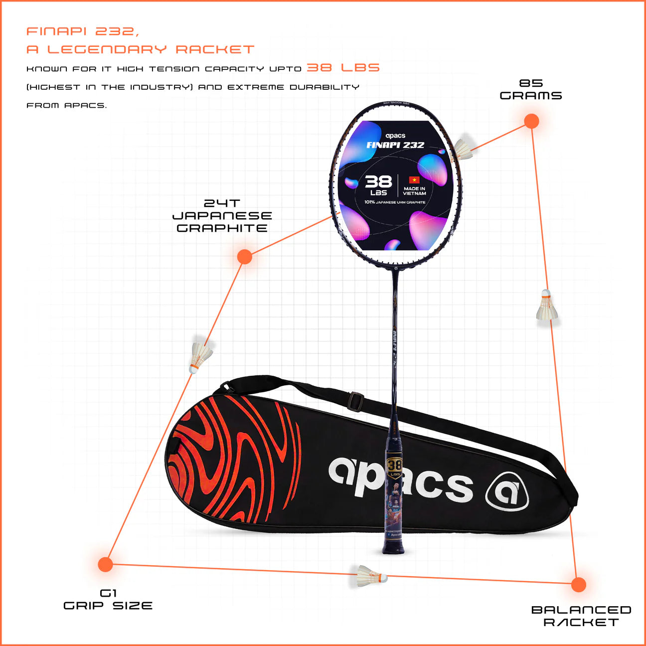 Apacs Finapi 232 Badminton Racket