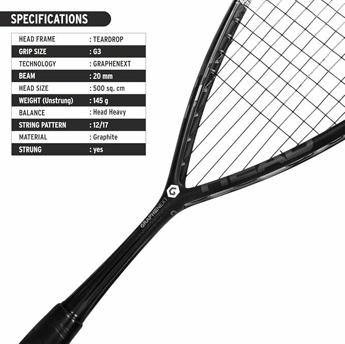 Head Graphene XT Hurricane 123 Squash Racket