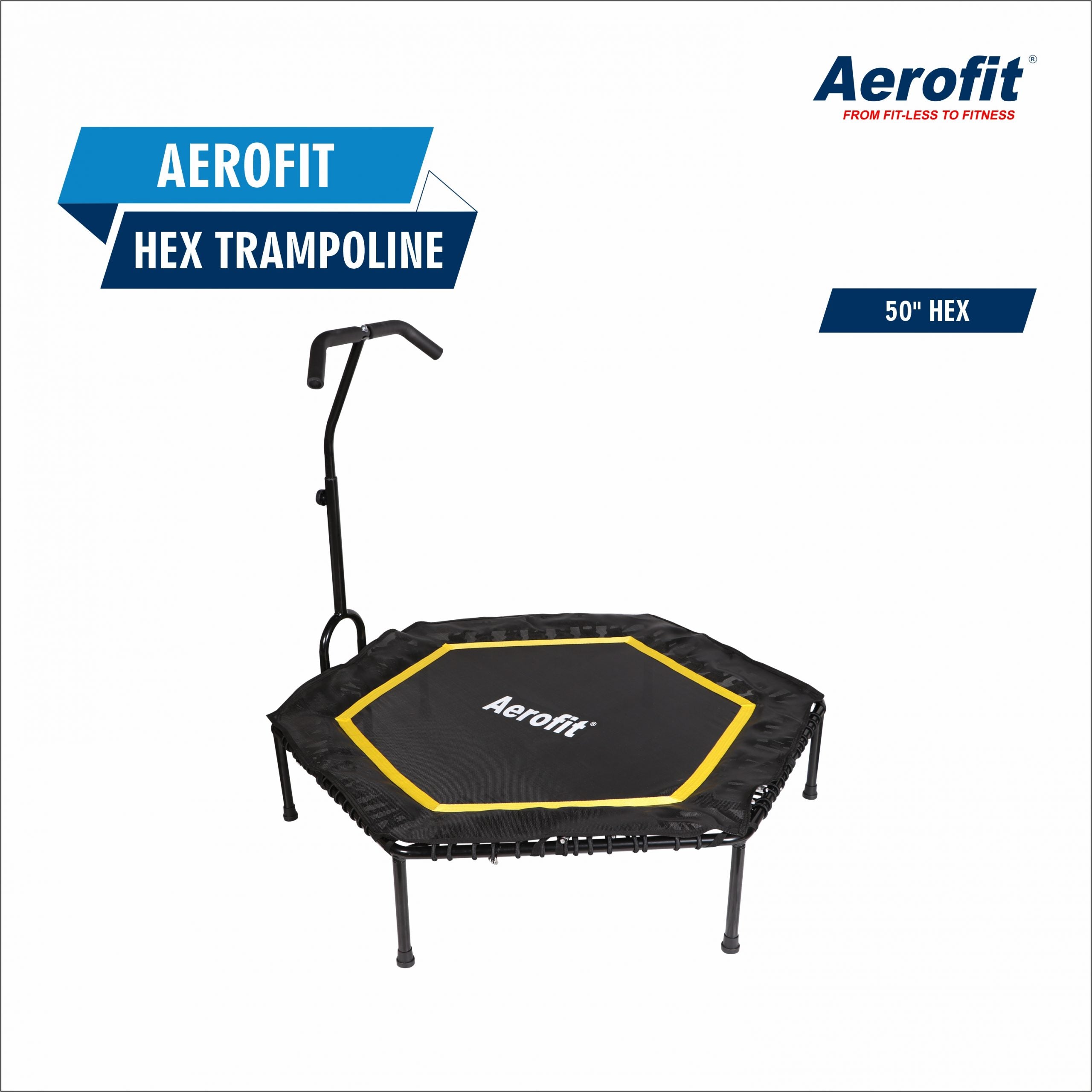 Aerofit Hex Trampoline With Adjustable Handle 50″