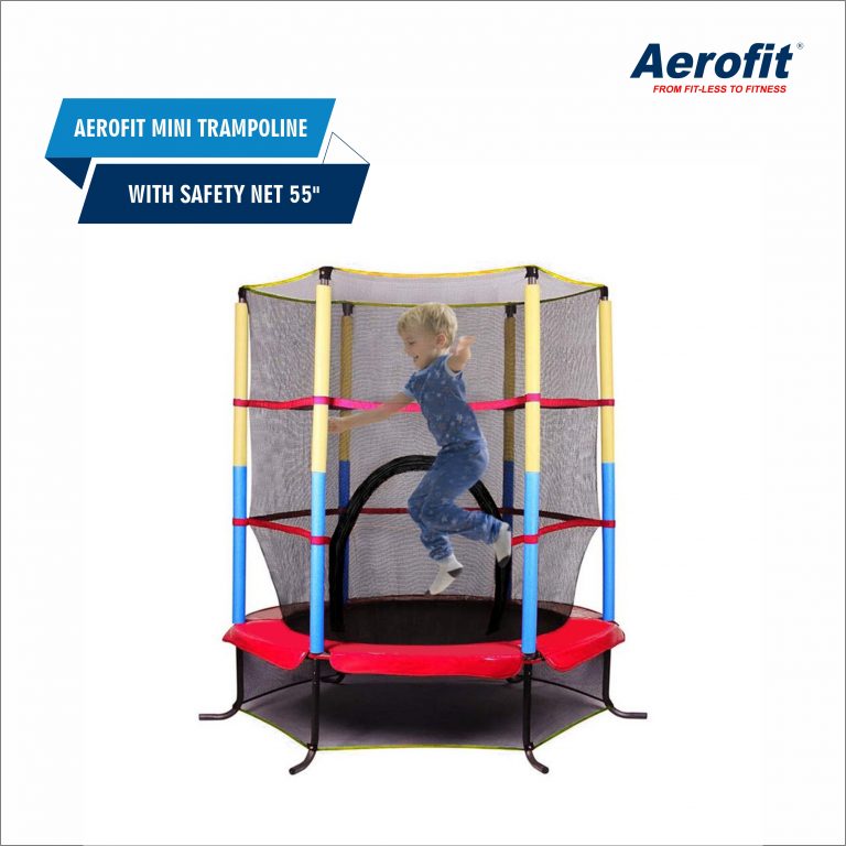 Aerofit Mini Trampoline With Safety Net 55″