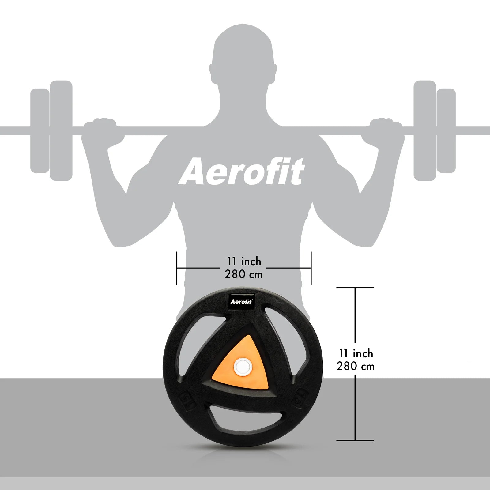 Aerofit Triangle Design Rubber Plates (28MM)
