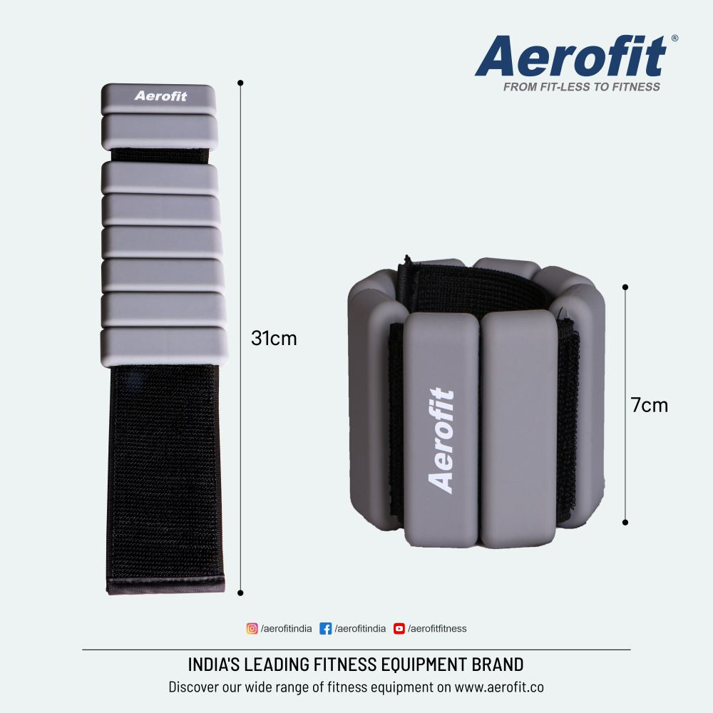 Aerofit Silicone Adjustable Ankle Weights (Pair)