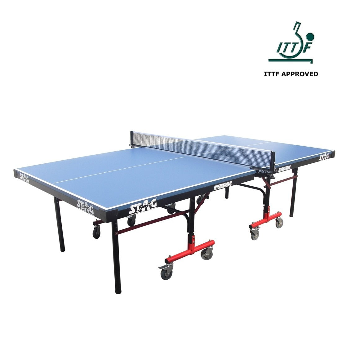 Stag Table Tennis Table  International Model, 25 mm Thickness, With wheels