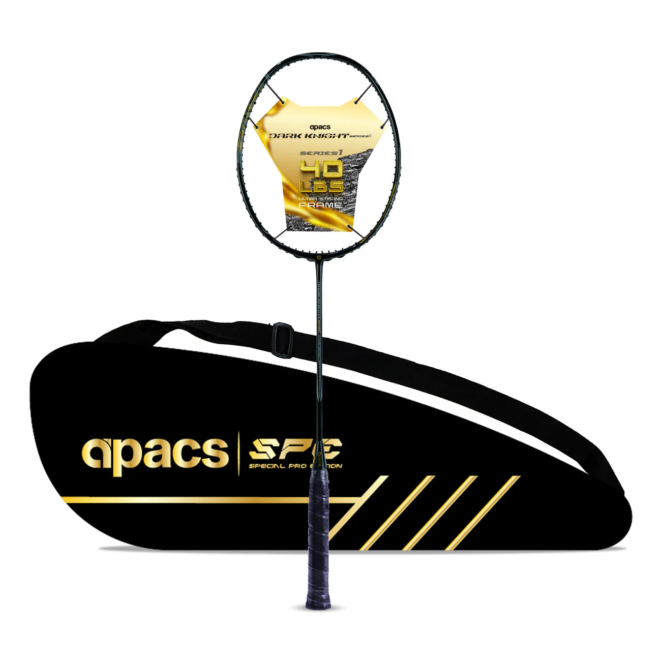 Apacs Dark Knight badminton racket 80g head heavy design