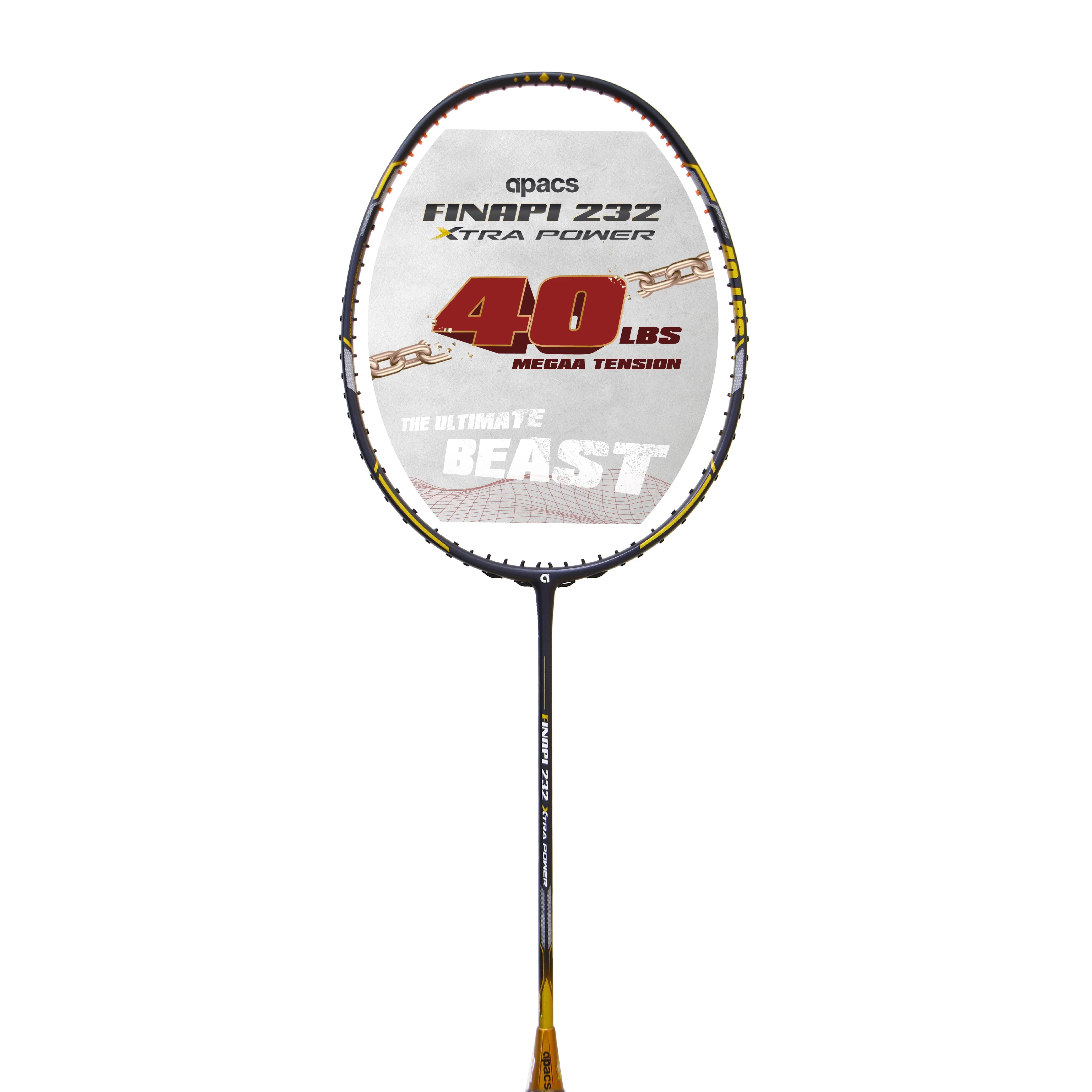 Apacs Finapi232 Xtra Power badminton racket with ultra-slim shaft