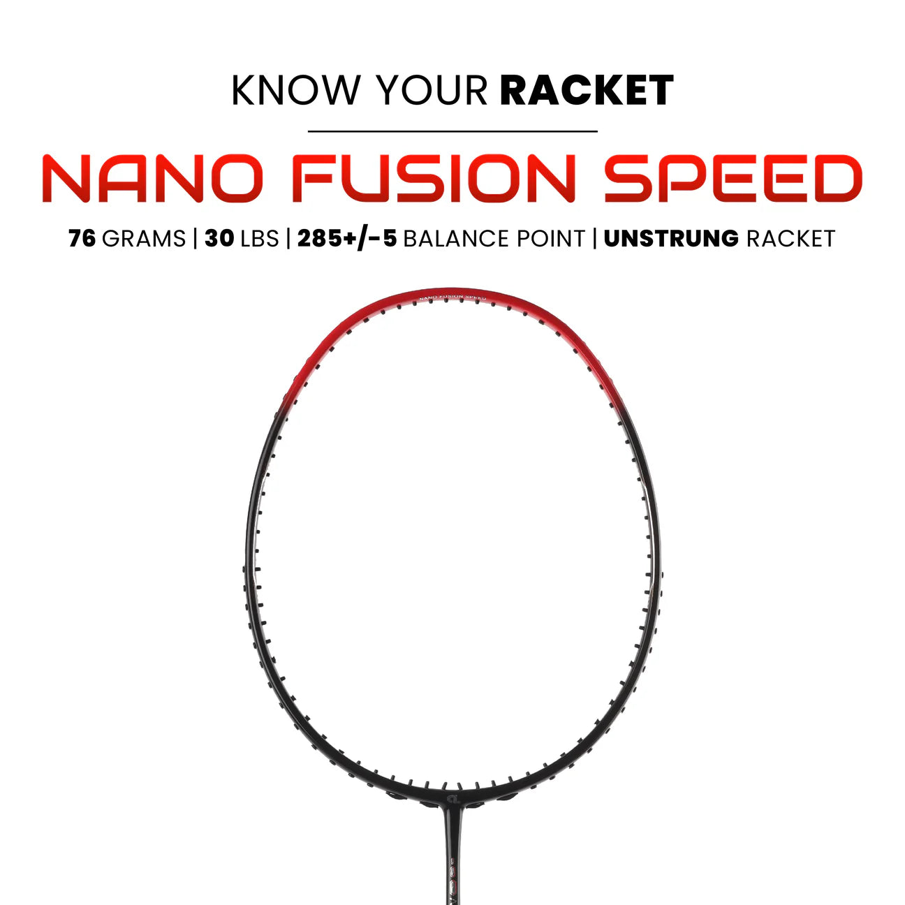 Apacs Nano Fusion Speed 722 review badminton racket side view