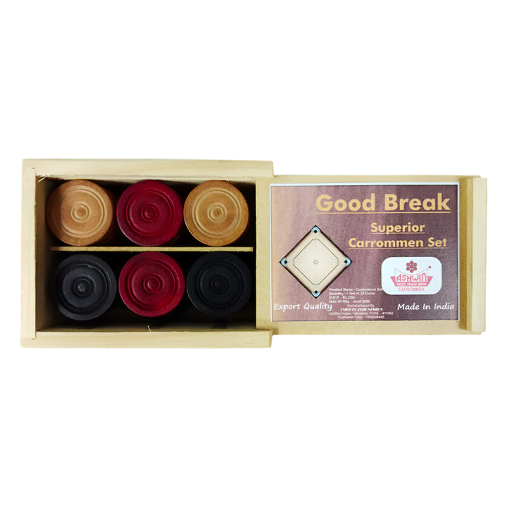 Ashwin Break To Finish Champions Carrom Coins premium quality set for players