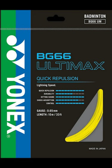 Best badminton strings Yonex BG 66 Ultimax for powerful shots