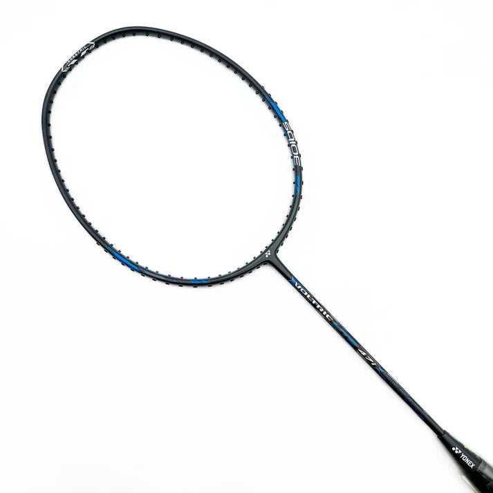 Best Yonex Voltric Lite 47I badminton racket with black color and blue with ultra slim shaft for quick shuttle bat performance