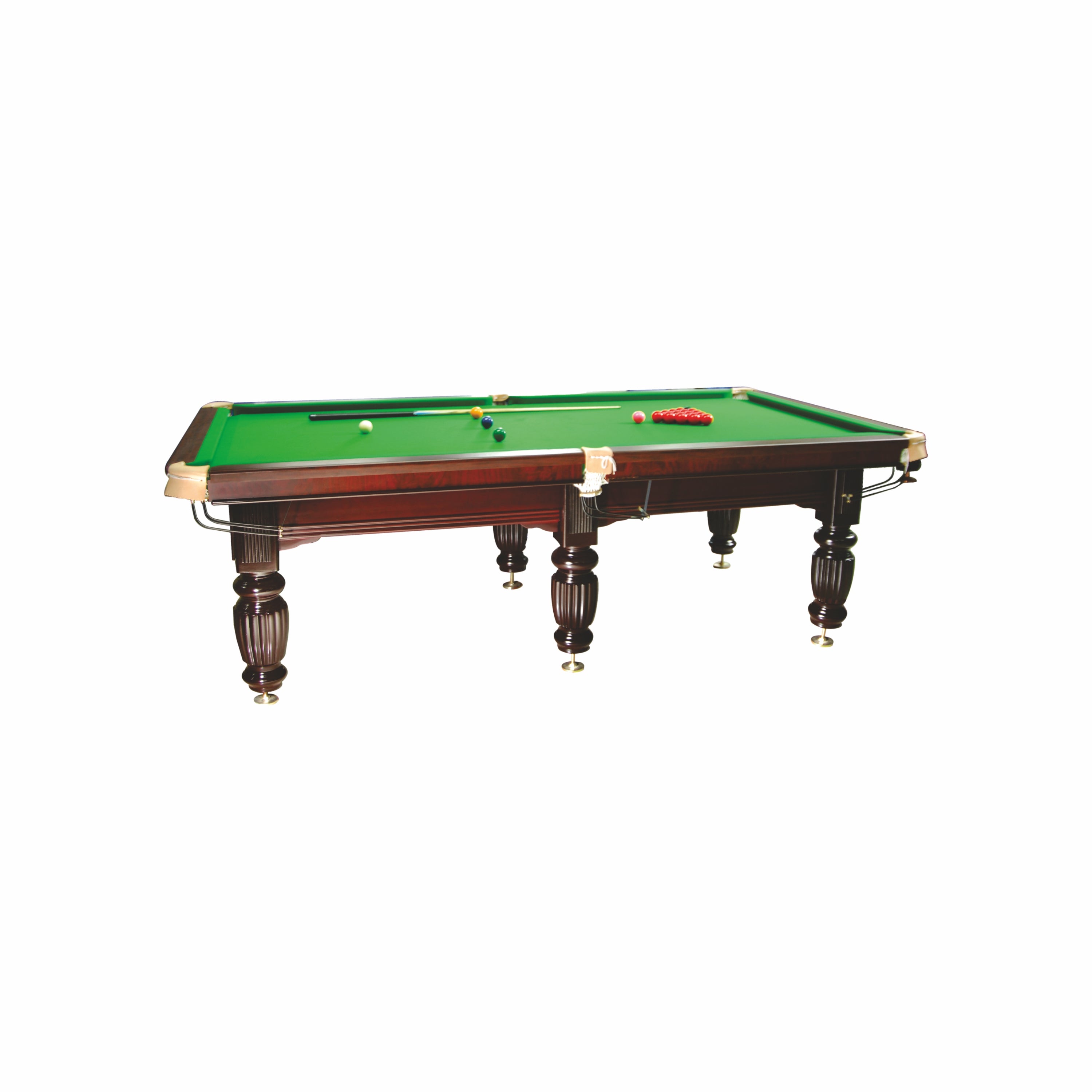 9 x 5 ft French pool and snooker table with a slate bed and hardwood frame