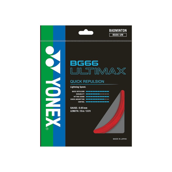 Good badminton racket strings Yonex BG 66 Ultimax 0.65mm