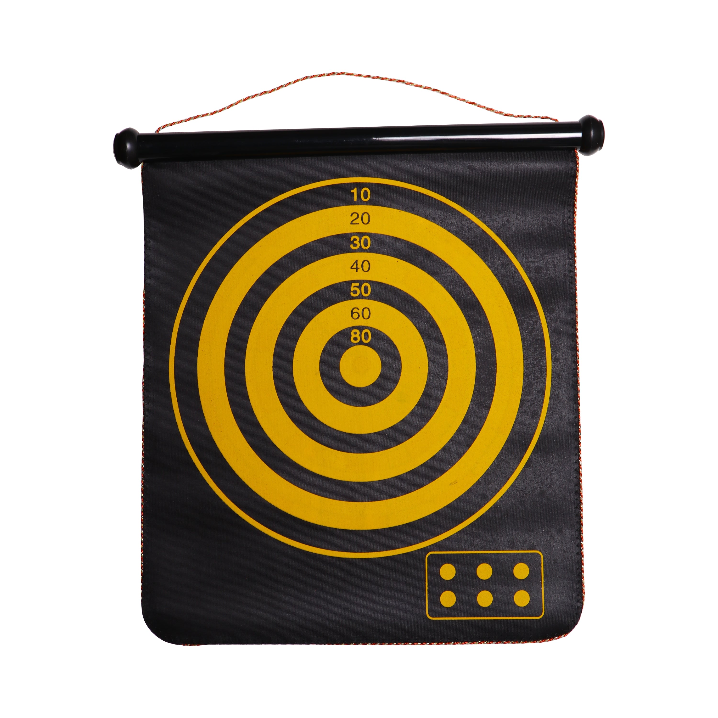 Black and yellow target with measurement scale Indoor magnetic dart game set with soft tip darts for family entertainment