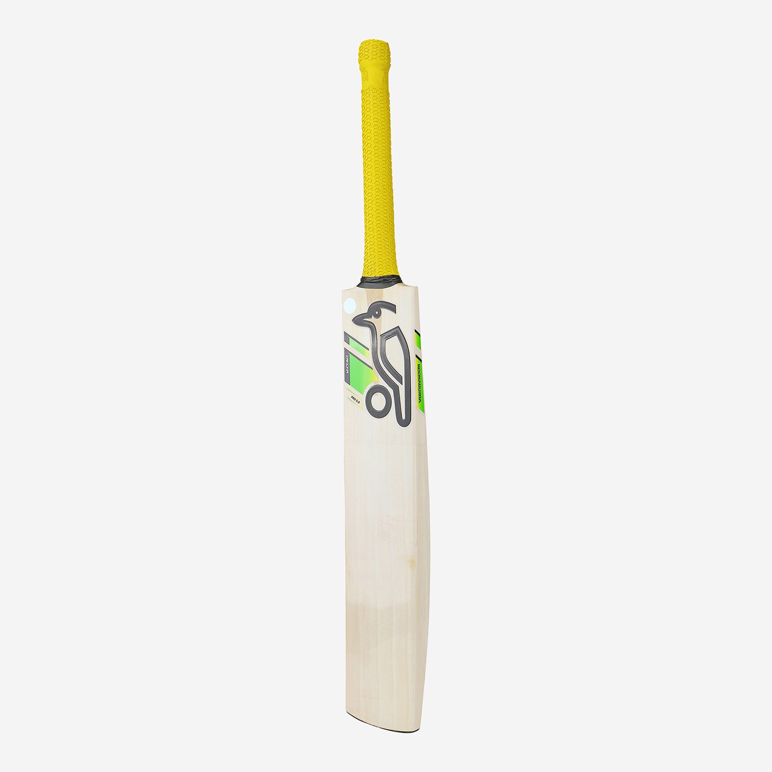 Back profile of the Kookaburra Kahuna Pro 5.0 cricket bat showing spine and sticker