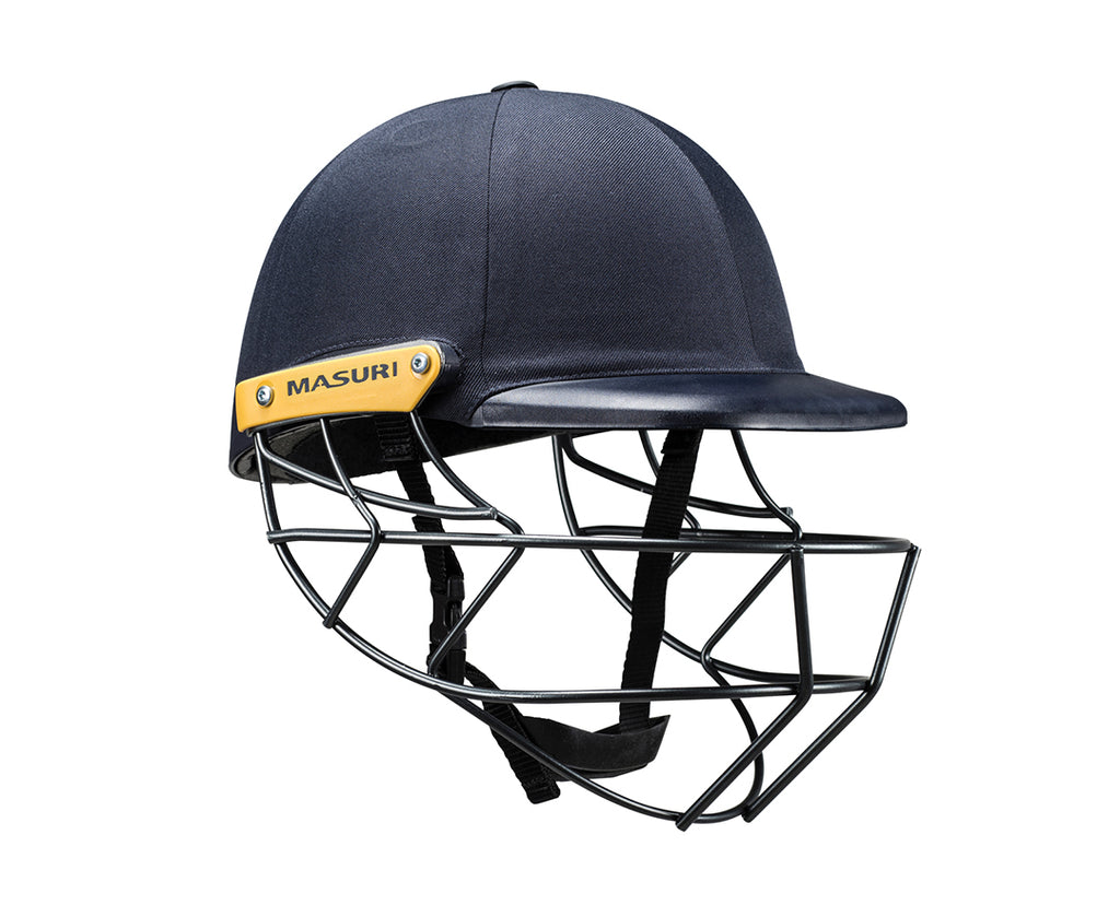 Masuri C Line Plus steel cricket helmet shown from the front on a plain background
