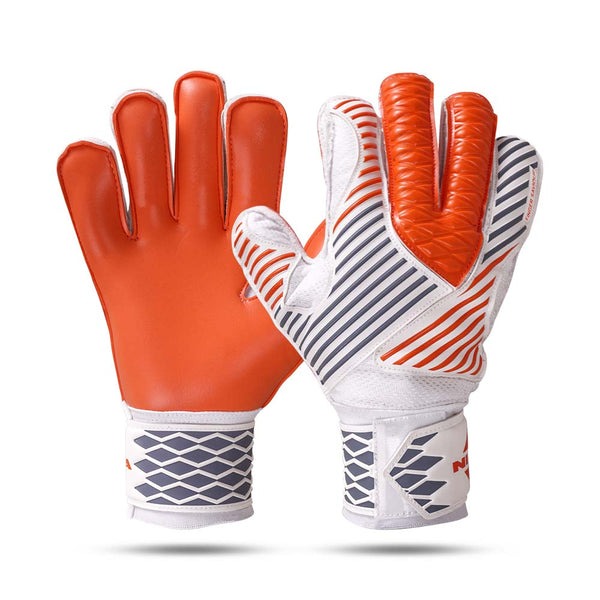 Pair of Nivia Finger Saver goalkeeper gloves, front view