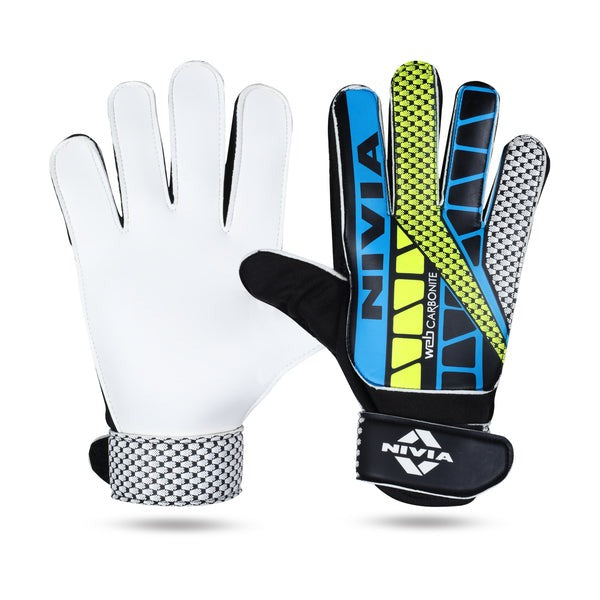 Pair of Nivia Football goalkeeper gloves Web, front view