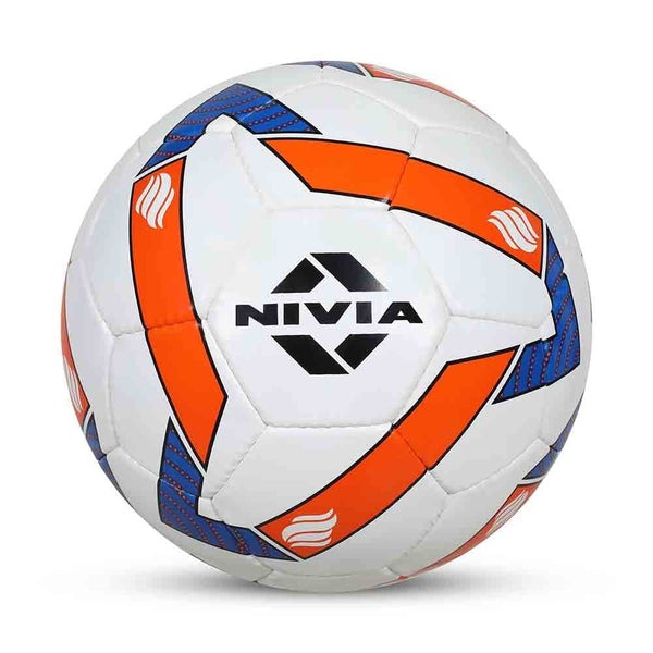Nivia Shining Star football size 5 premium PU hand stitched ball front view