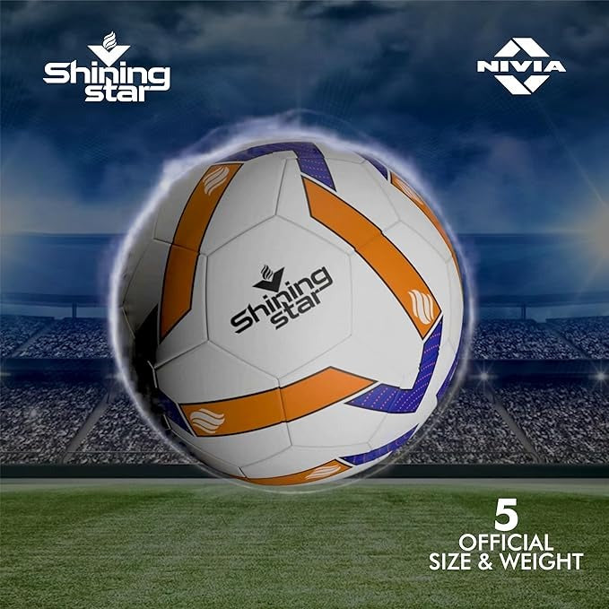 Nivia Super size 5 football with excellent grip, shape retention and air control