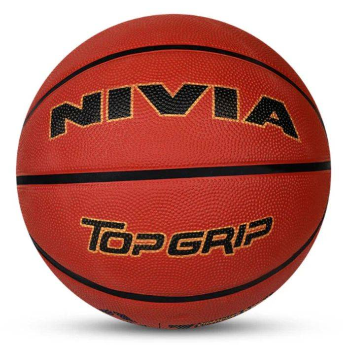 Nivia Top basketball, a hand-stitched ball on a plain background