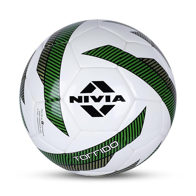 Nivia Torrido PU football size 5 premium hand stitched match ball front view