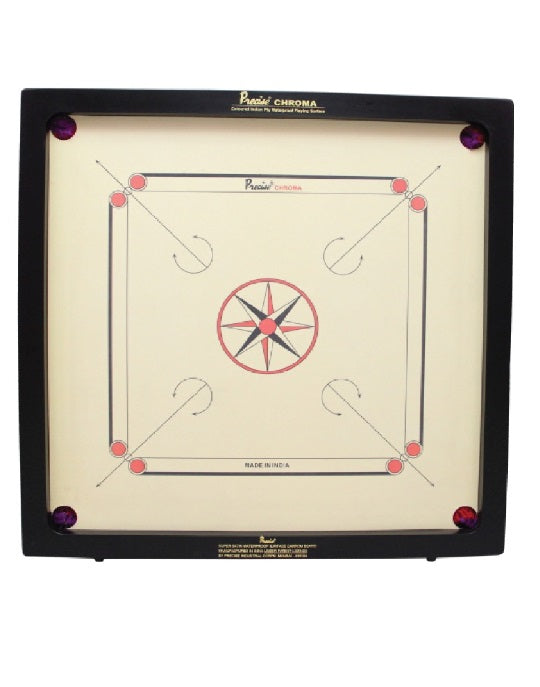 Precise Chroma Excel 6 MM Carrom Board for Home, School and Club Play