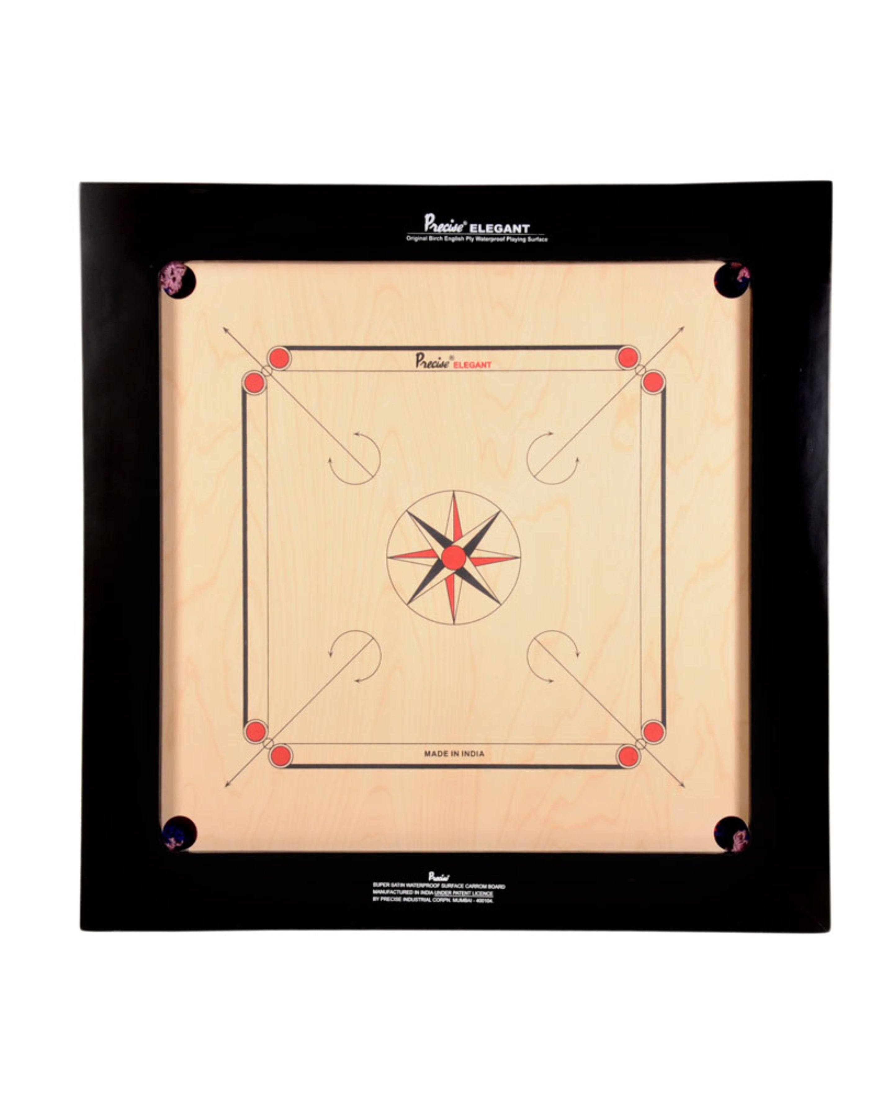 Precise Elegant Bulldog Tournament Carrom Board for Professional Play