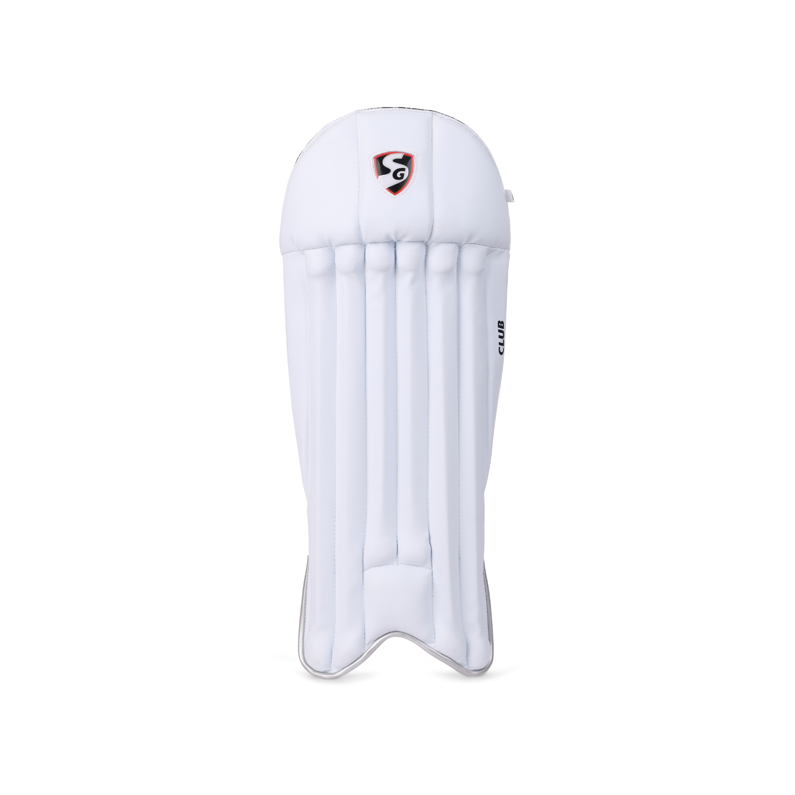 Side profile and shape of the SG Club wicket keeping leg guards