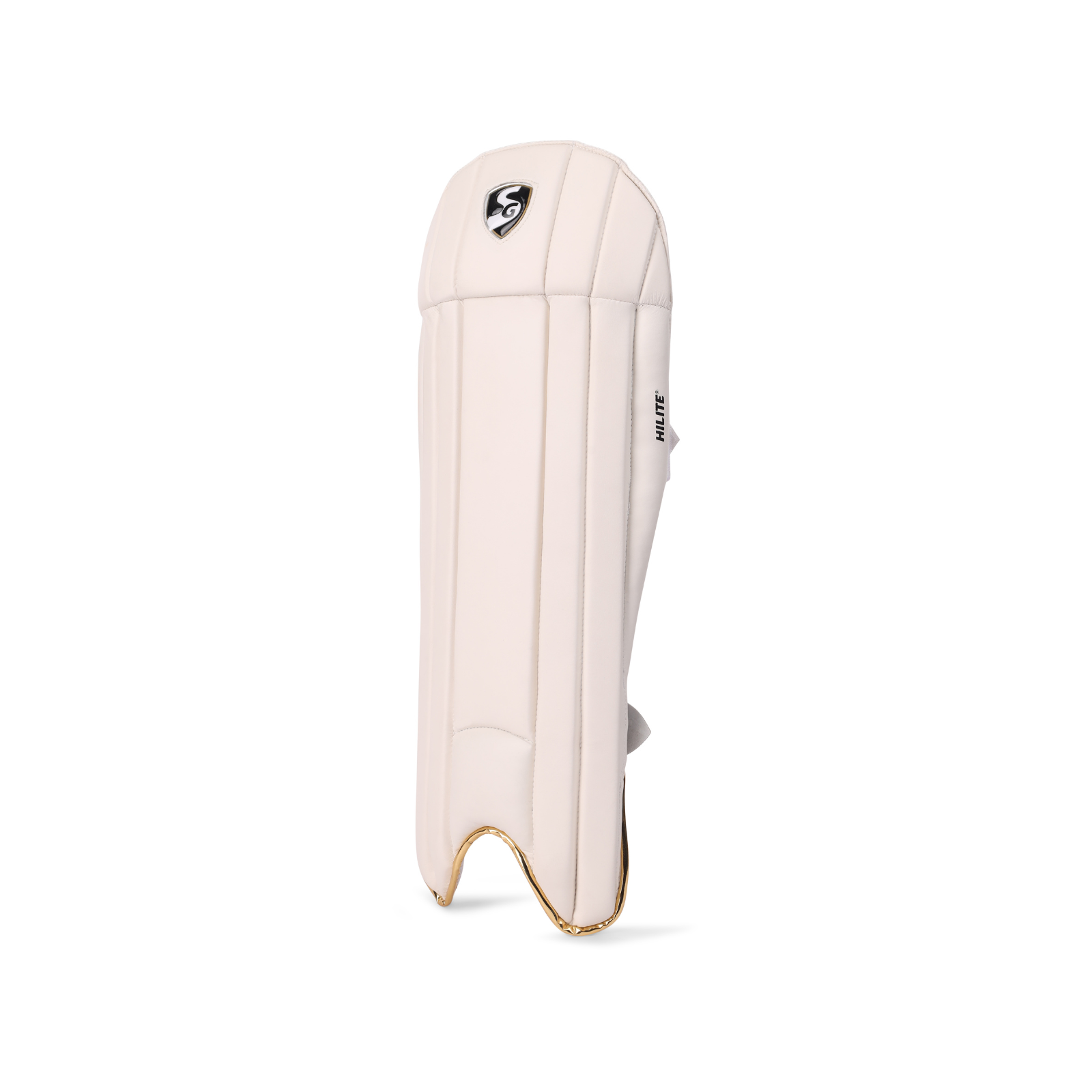 Back view of the SG Hilite keeping pads with straps and fittings