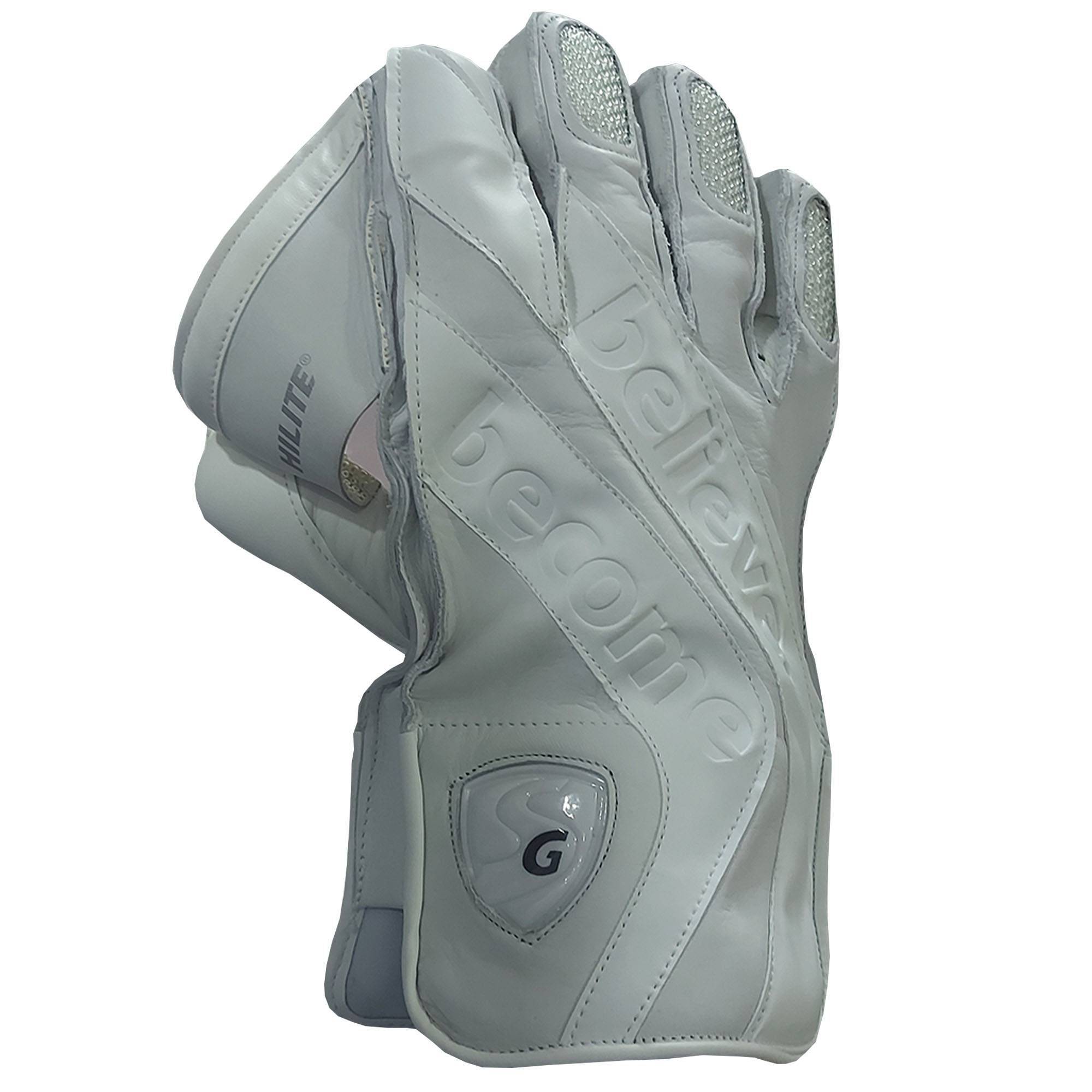 Superior grip palm of the SG Hilite White wicket keeping gloves
