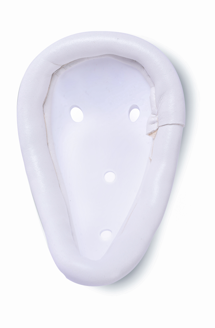Close-up of the soft lining inside the SG Profile abdominal guard
