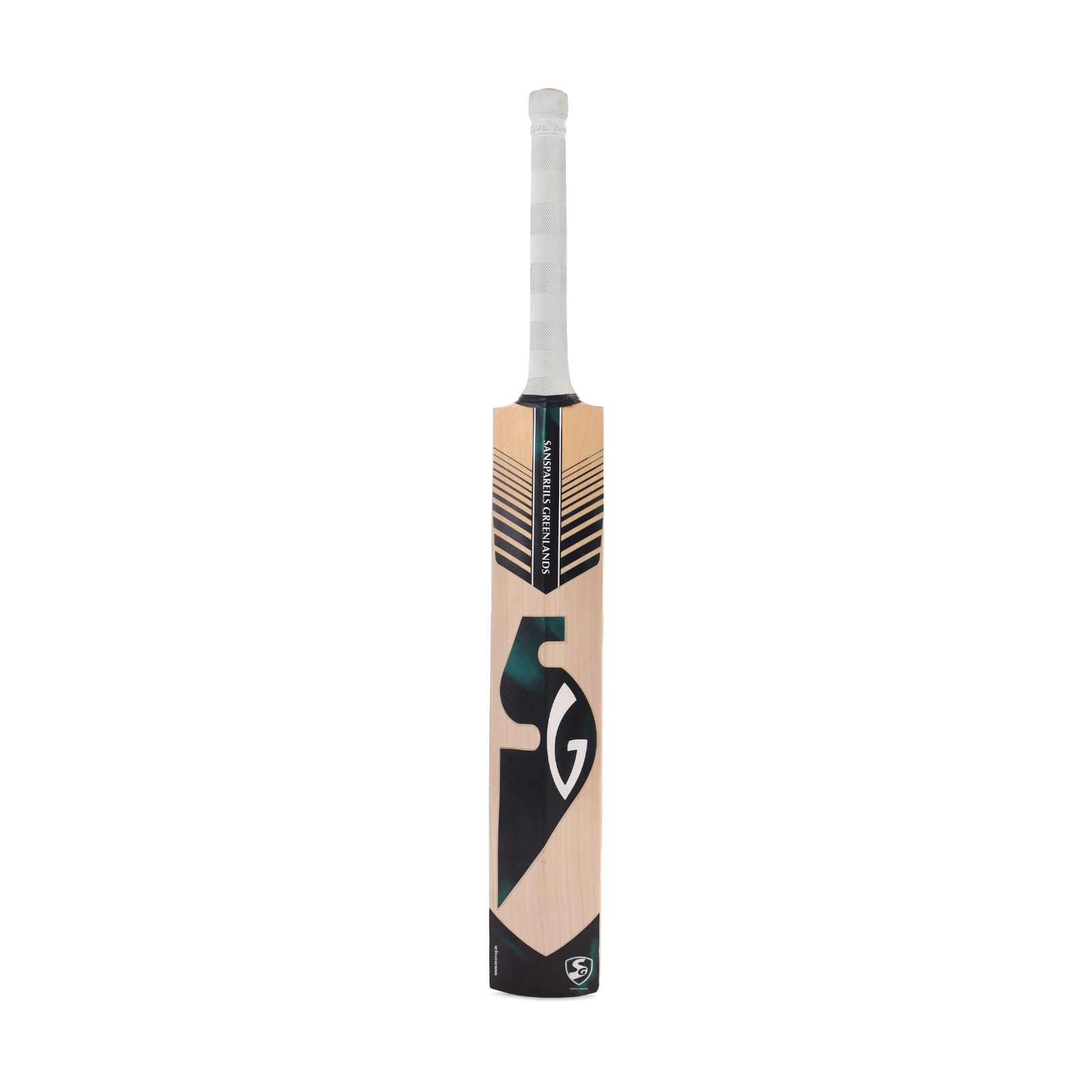 Spine and sticker on the back of the SG Skipper Xtreme cricket bat