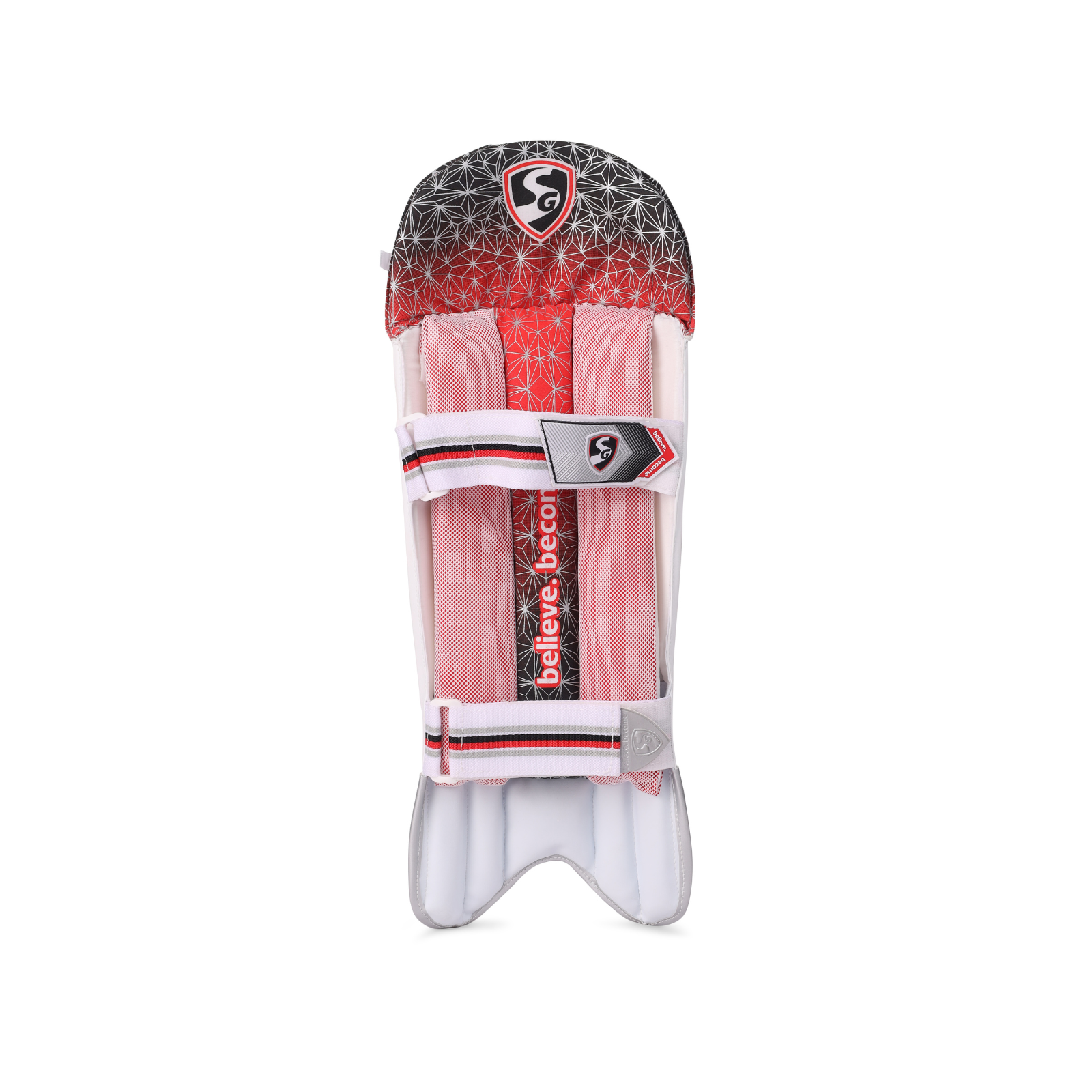Flexible protective panels on the SG Super Test wicket keeping leg guards