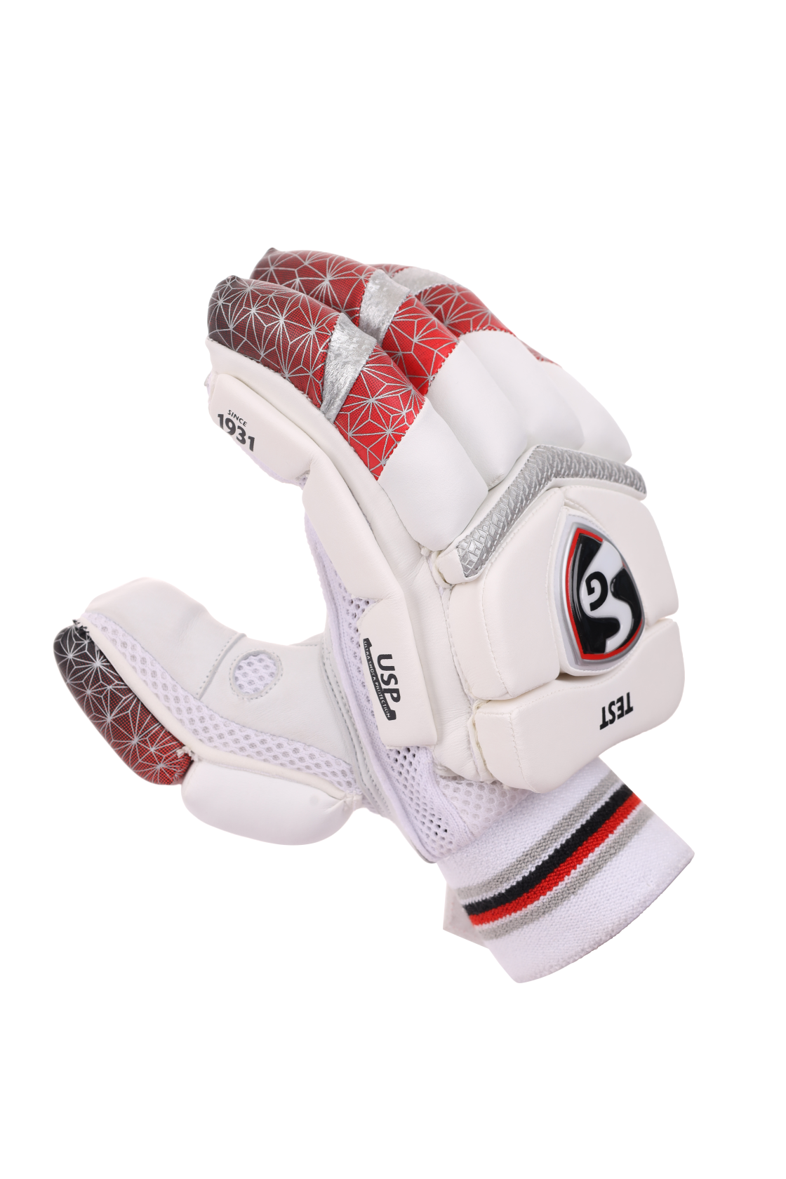 Finger and knuckle protection on the SG Test batting gloves