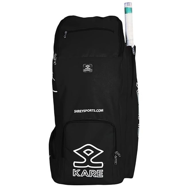 Open Shrey Kare cricket kit duffle bag showing main compartment