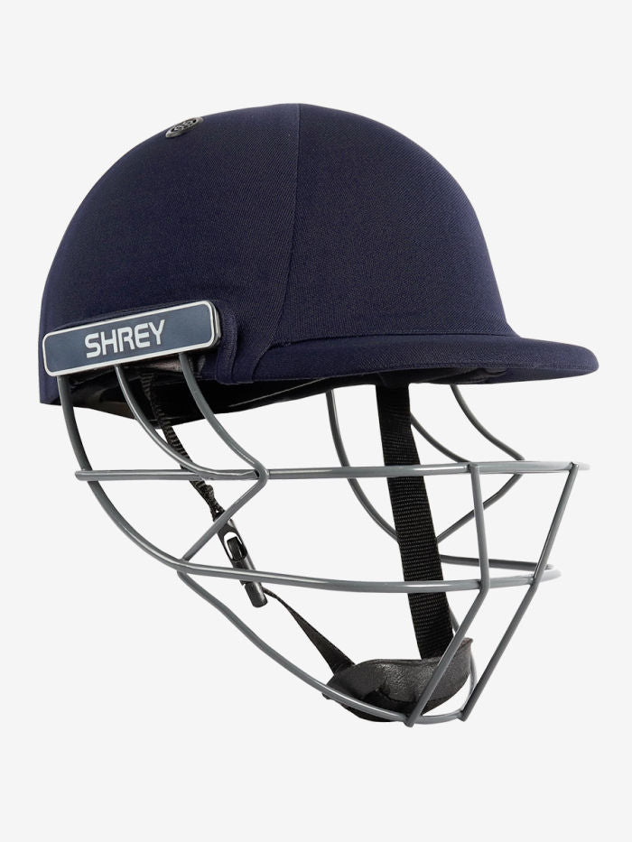 Shrey Performance cricket helmet with MS visor and steel grille, front view