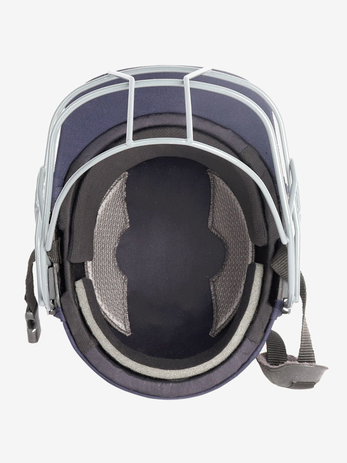 Comfortable inner padding and chin strap of the Shrey Performance cricket helmet