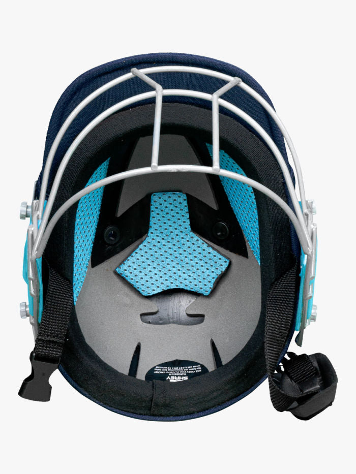 Inner padding and chin strap of the Shrey Star Junior 2.0 helmet