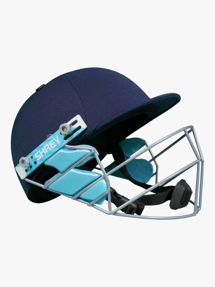 Side profile of the Shrey Star Junior 2.0 helmet showing the shell
