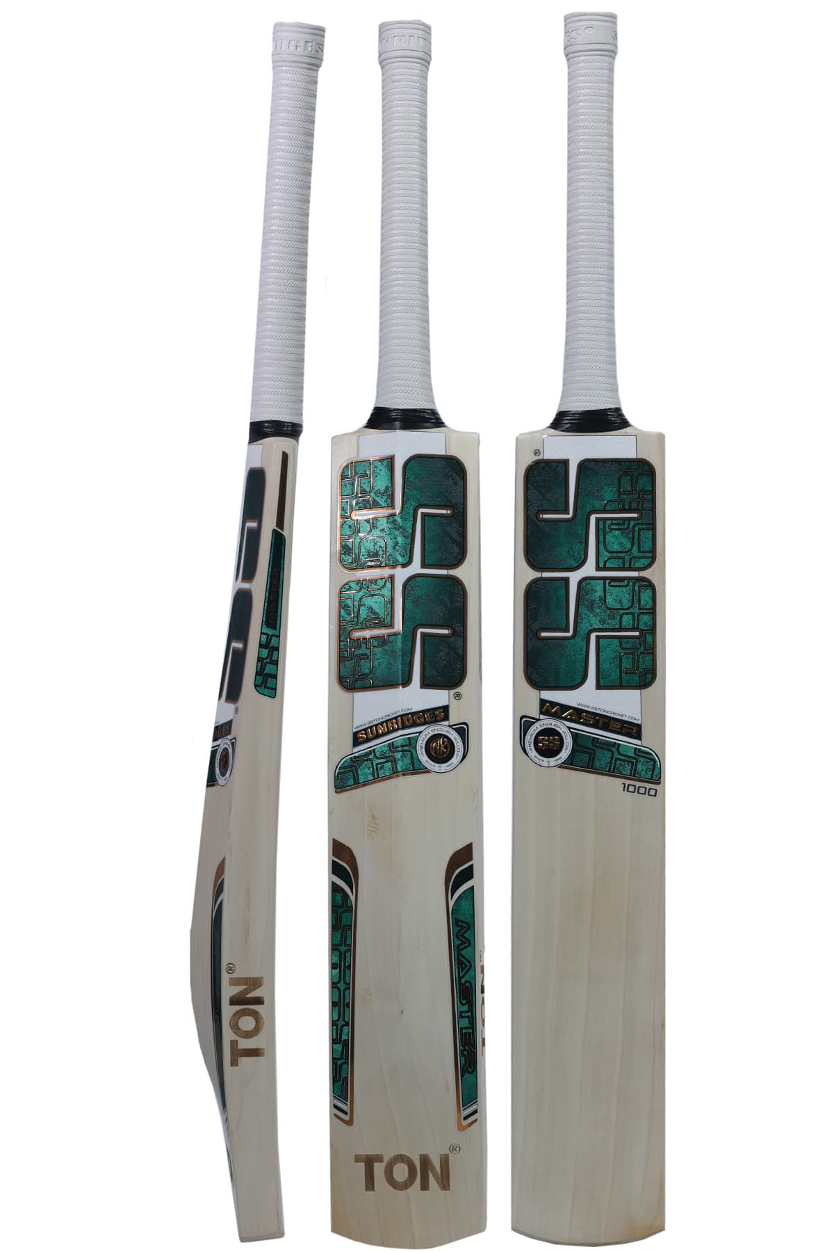 Willow blade face and grain lines on the SS Master 1000 cricket bat
