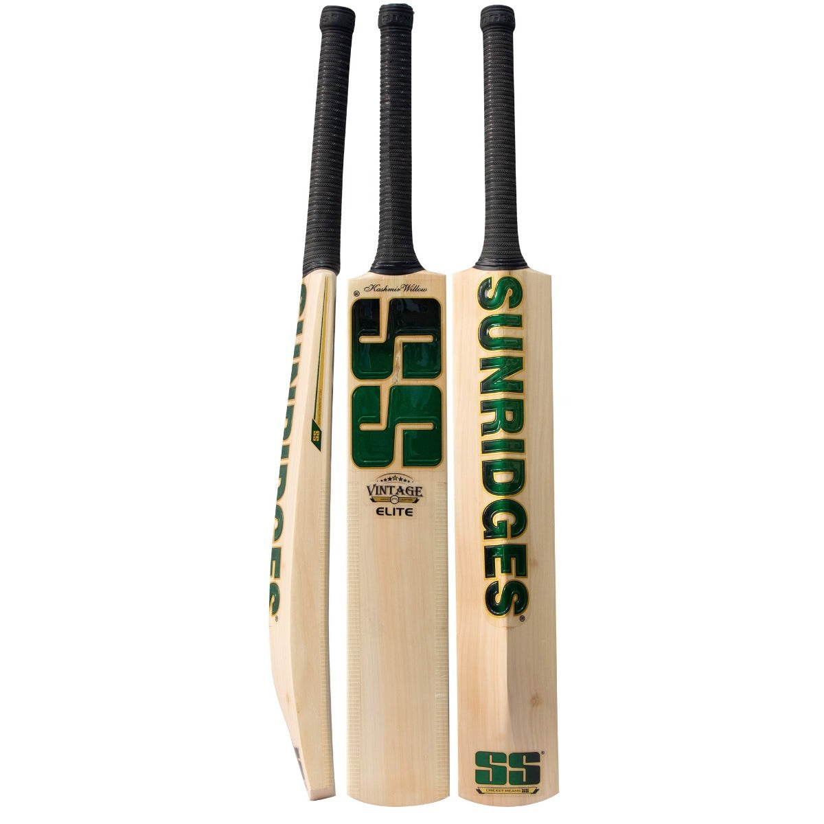 Kashmir willow face and grain lines on the SS Vintage Elite cricket bat