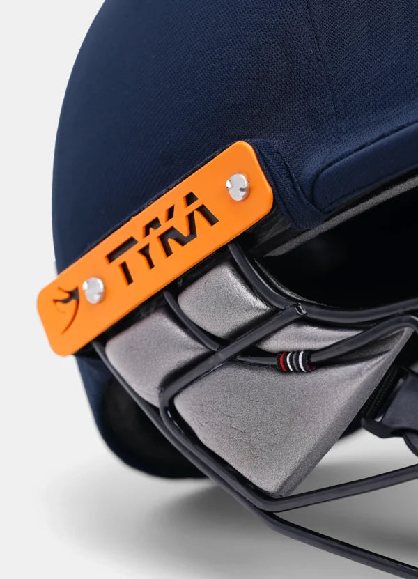 Inside lining and chin strap of the Tyka Atlas junior cricket helmet