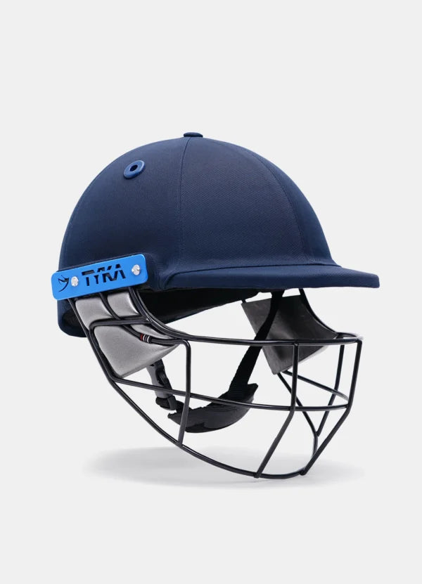 Tyka Force Match cricket helmet photographed from the front on a plain background