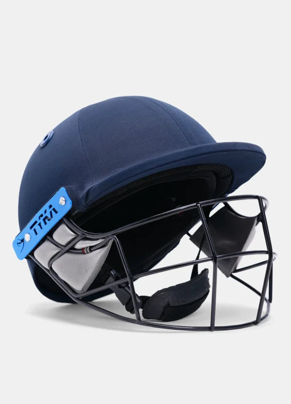 Peak and forehead guard of the Tyka Force Match cricket helmet