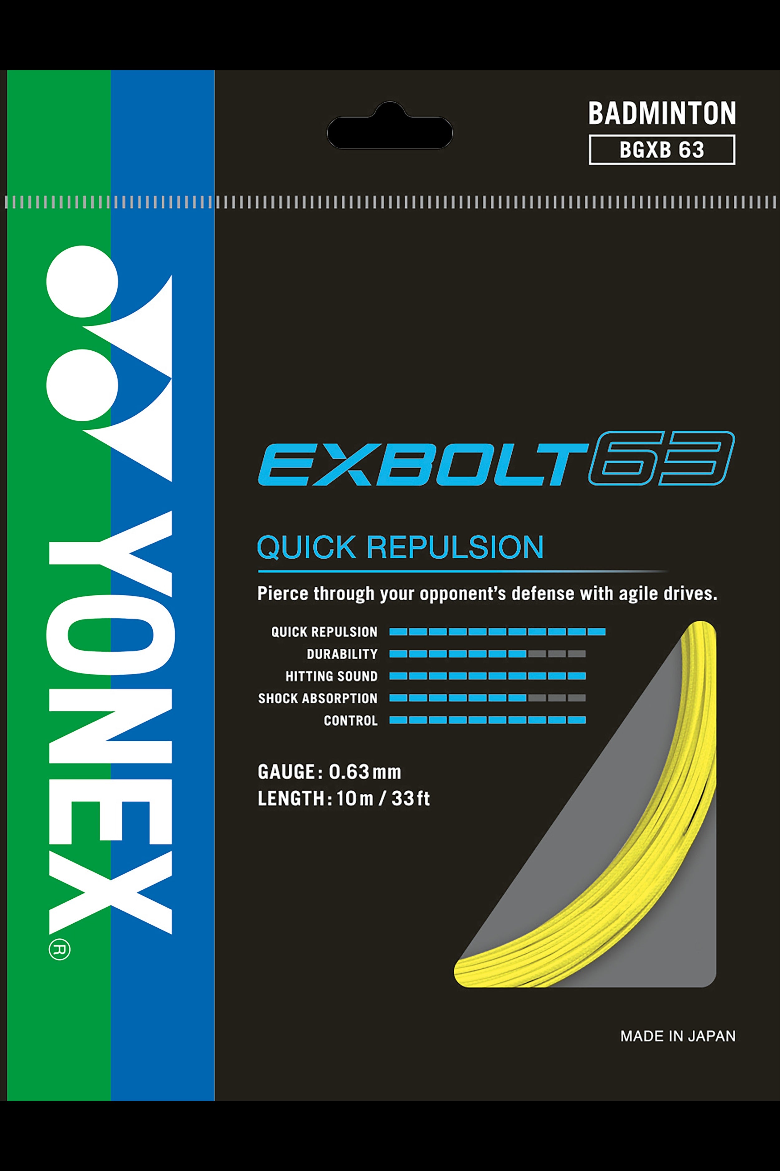 Yonex Exbolt 63 strings for a good badminton racket setup